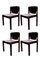 Rosewood 122 Stacking Chairs by Vico Magistretti for Cassina, 1970s, Set of 4 1