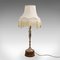 Tall English Walnut Silver-Plated Table Lamp, 1930s 4