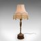 Tall English Walnut Silver-Plated Table Lamp, 1930s 2