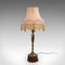 Tall English Walnut Silver-Plated Table Lamp, 1930s, Image 2