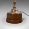 Tall English Walnut Silver-Plated Table Lamp, 1930s 12