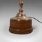 Tall English Walnut Silver-Plated Table Lamp, 1930s, Image 12