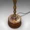Tall English Walnut Silver-Plated Table Lamp, 1930s, Image 11