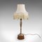 Tall English Walnut Silver-Plated Table Lamp, 1930s 3