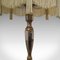 Tall English Walnut Silver-Plated Table Lamp, 1930s 10