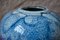 Blue Lagoon Keramik Boule Vase von Daniel de Montmollin für Taizé, 1970er 3