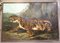 XIX dipinto grande di Leopardo, olio su tela, Francia, Immagine 3