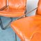 Vintage Esszimmerstühle aus Chrom & Stahl in Orange, 1970er, 4er Set 8