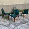Italian Wood & Vinyl Leather Dining Chairs, 1940s, Set of 4 4