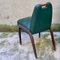 Italian Wood & Vinyl Leather Dining Chairs, 1940s, Set of 4 6