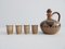 Vintage Salt-Glazed Stoneware Jug & Cups from Merkelbach Manufaktur, Set of 5 1