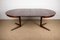 Danish Rosewood Extendable Dining Table with Central Leg, 1960s, Image 1