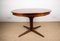 Danish Rosewood Extendable Dining Table with Central Leg, 1960s 14