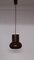 German Ceiling Lamp with Brown Metal Shade from W J Leuchten, 1980s 1