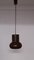 German Ceiling Lamp with Brown Metal Shade from W J Leuchten, 1980s 3