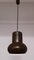 German Ceiling Lamp with Brown Metal Shade from W J Leuchten, 1980s 5