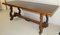 Italian Fratino Style Solid Walnut Table with Lyre Legs, 1900s 3