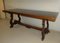 Italian Fratino Style Solid Walnut Table with Lyre Legs, 1900s, Image 22
