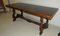 Italian Fratino Style Solid Walnut Table with Lyre Legs, 1900s, Image 2