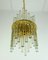 Hollywood Regency Style Gilt Brass & Glass Rod Chandelier by Christoph Palme for CP&Co., 1960s 8