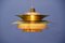Danish Brass Ceiling Lamp, 1970s 2