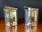 Vintage French Brass & Glass Sconces, 1980s, Set of 2 6