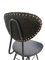 Italienische Stühle aus schwarzem Metall, Boucle & Messing, 1960er, 6er Set 7