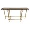 Brass & Smoked Glass Console by Renato Zevi, Italy, 1970s, Image 1