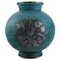 Argenta Art Deco Vase aus glasierter Keramik von Wilhelm Kage für Gustavsberg 1