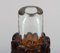 Murano Vase in Clear and Amber Colored Mouth-Blown Art Glass, Italy 3
