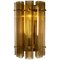 Extra Large Murano Wall Sconce or Wall Light in Glass and Brass 1