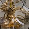 Smoked Glass and Brass Chandelier in the Style of Vistosi, Italy, 1970 10