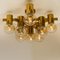 Brass and Glass Light Fixtures in the Style of Jakobsson, 1960s, Set of 3, Image 3