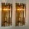 Extra Large Murano Wall Sconces in Glass and Brass, Set of 2 6