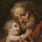 San Giuseppe con Gesù Bambino, sotto la pittura su vetro, Immagine 4