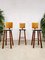 Vintage Brutalist Style Barstools, Set of 3, Image 3