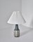 Danish Modern Stoneware Lamp with White Le Klint Shade by Marianne Starck, 1960s 3