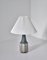 Danish Modern Stoneware Lamp with White Le Klint Shade by Marianne Starck, 1960s, Image 3