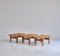 Side Tables or Benches in Oak and Rattan Cane by Borge Mogensen, 1950s, Denmark, Set of 3 2