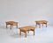 Side Tables or Benches in Oak and Rattan Cane by Borge Mogensen, 1950s, Denmark, Set of 3 3
