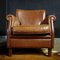 Vintage Leather Brown Chair, Image 4