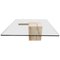 Travertine and Brass Coffee Table by Artedi, 1980s, Image 1