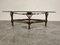 Mid-Century Iron and Leather Coffee Table by Jacques Adnet, 1960s 2