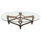 Mid-Century Iron and Leather Coffee Table by Jacques Adnet, 1960s 1