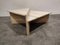 Travertine Triangular Coffee Tables from Up&Up, 1970s, Set of 2 3