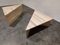 Travertine Triangular Coffee Tables from Up&Up, 1970s, Set of 2 2