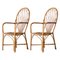 Mid-Century Bamboo Wicker Armchairs, France, 1970s, Set of 2, Image 1