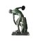 Discobolo Sculpture, Bronze Green Indian Marble, France, 1920 3