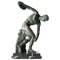 Discobolo Sculpture, Bronze Green Indian Marble, France, 1920, Image 1
