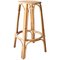 Tabouret Mid-Century en Fibre Naturelle et Bambou, France, 1970s 1